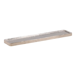 Zev Tray in Silver
Rectangular metal tray a silver aluminum
