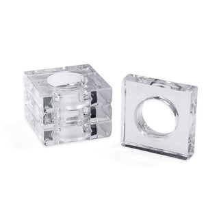 Caspari Crystal Clear Acrylic Napkin Rings Set of 4