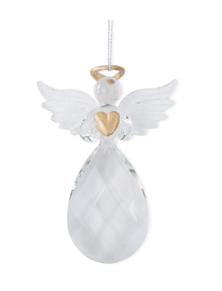 Clear Cut Glass Angel Ornament Assorted