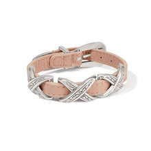 Load image into Gallery viewer, Brighton Kriss Kross Etched Bandit Bracelet Pink Sand
