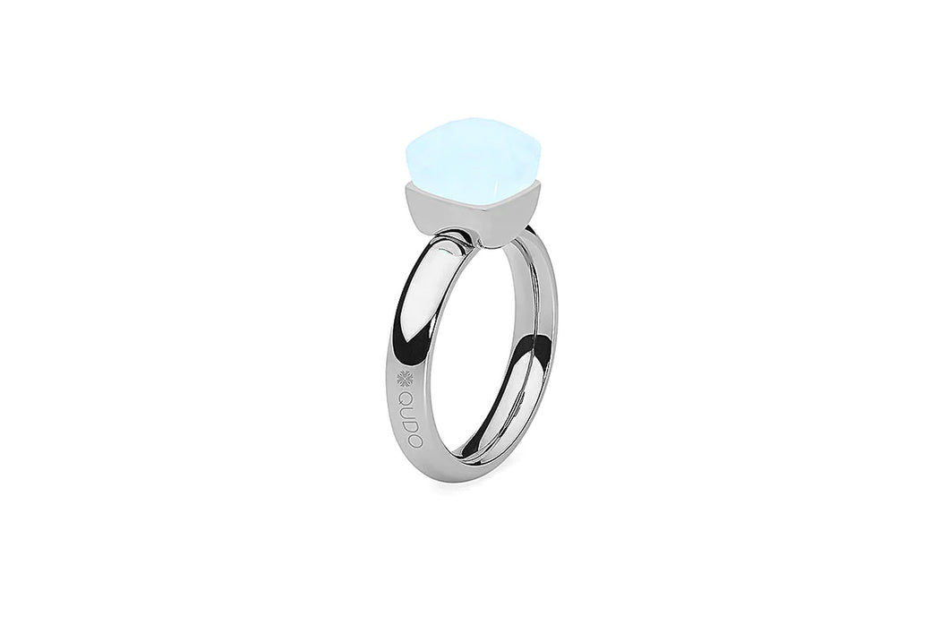 QUDO Silver Arctic Blue Opal Firenze Ring