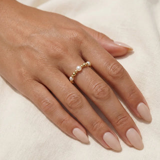 Ashlyn Pearl Beaded Stretchy Ring