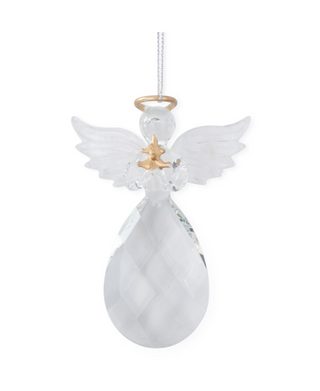 Clear Cut Glass Angel Ornament Assorted