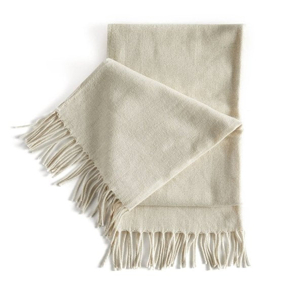White Averie Throw
