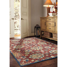 Load image into Gallery viewer, Capel 5X8 Avanti-Keshan Red &amp; Navy Rug
