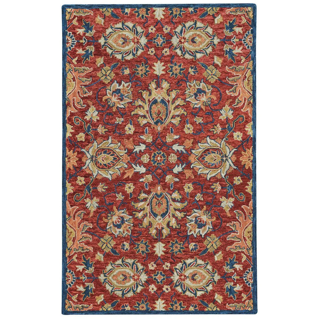 Capel 5X8 Avanti-Keshan Red & Navy Rug