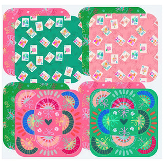 Bonjour Mahjong Coasters Set of 4