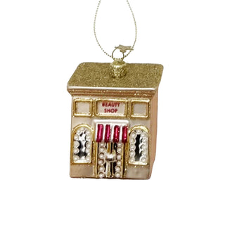 Beauty Shop Glass Ornament