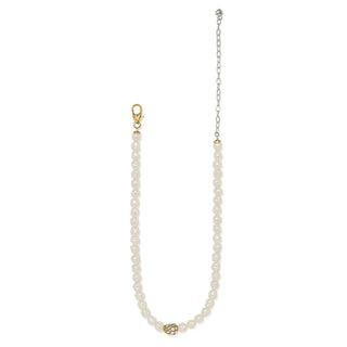 Pearl necklace with a gold clasp on a white background. Brighton Trust Your Journey Pearl Necklace
