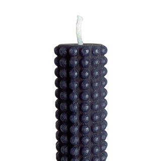 Navy Hobnail Taper Candle Set