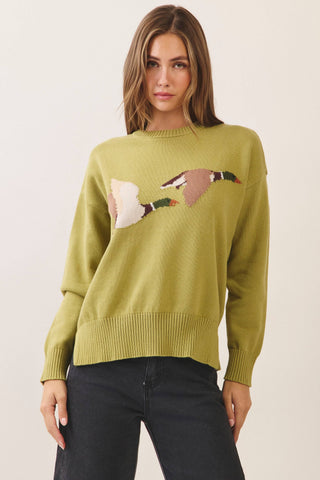 Flying Duck Crew Neck Sweater