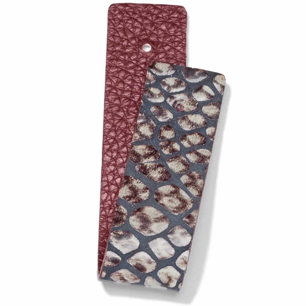 Brighton Christo Narrow Sangria & Black Strap