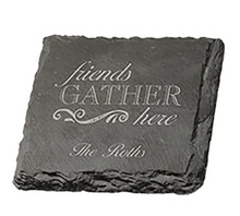 Load image into Gallery viewer, P. Graham Dunn Square Slate Set of 4 Coasters
