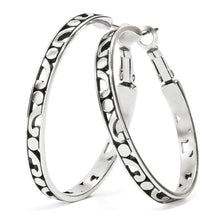 Load image into Gallery viewer, Brighton Contempo Large Hoop Earrings Silver
