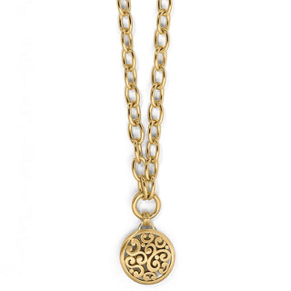 Brighton Contempo Medallion Charm Necklace Gold