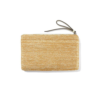 Brighton Contempo Straw Pouch in Natural/White