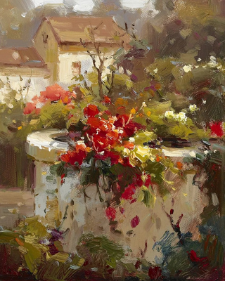 House Planter Canvas 8" X 10"
