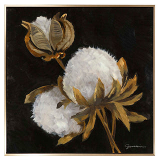Cotton Balls II Framed Canvas - 24"x24"