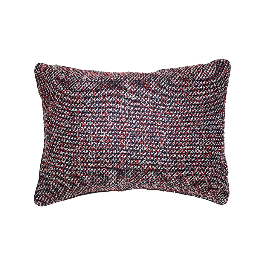 Red & Blue Wool Blend Pillow