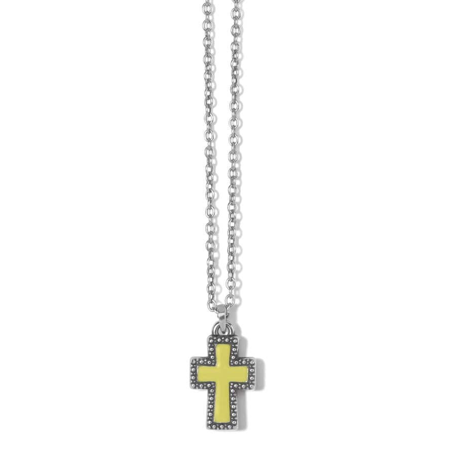 Brighton Dazzling Yellow Cross Necklace