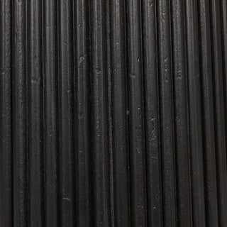 Mango Wood Dining Table with Black Ribbed Base