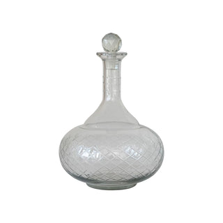 Recycled Etched Glass Decanter