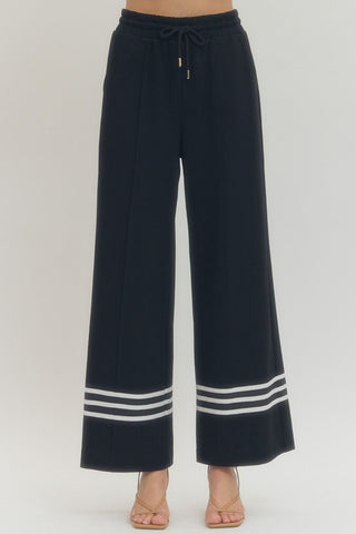 Black Pants with White Trim