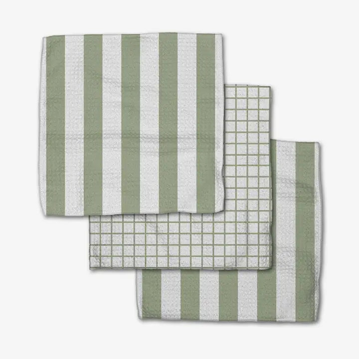 Geometry Sweet Mint Dishcloth Set