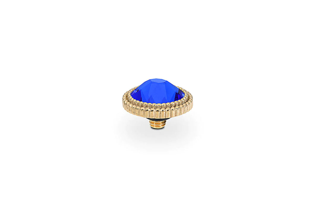 QUDO 10mm Fabero Flat Gold Top in Majestic Blue