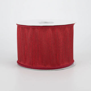 Dark Red Wired Ribbon 2.5" SOLD BY THE FOOT