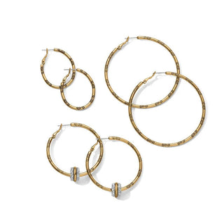Brighton Grande Hoop Charm Earrings, Gold