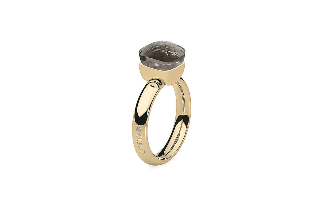 QUDO Gold Firenze Greige Ring