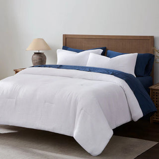 Cotton Voile Comforter Set, White