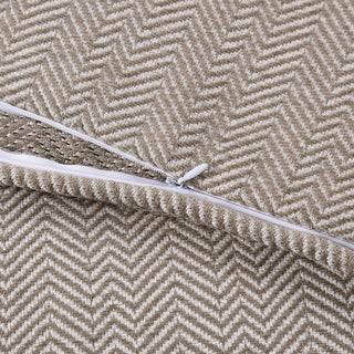 Chenille Herringbone Duvet Cover Set Sand