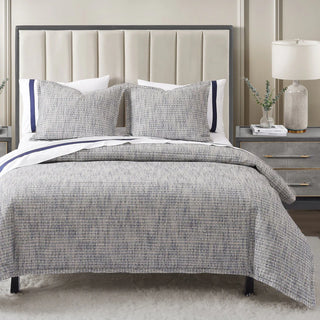 Blue Tweed Duvet Cover Set King
