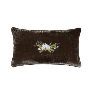 Stella Faux Silk Velvet Body Pillow, Green Ochre