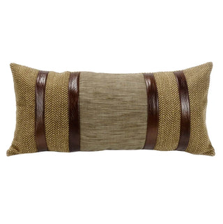 Highland Lodge Herringbone Faux Leather Lumbar Pillow