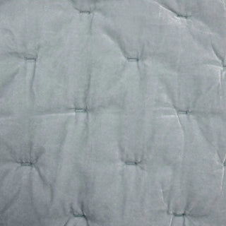 Stella Faux Silk Velvet Pintuck Quilt Set in Icy Blue