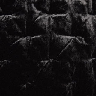 Stella Faux Silk Velvet Quilt Set Black