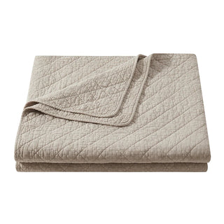 Stonewashed Cotton Gauze Quilt Set Sable