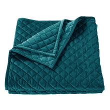 Load image into Gallery viewer, Velvet Diamond Quilt Teal
