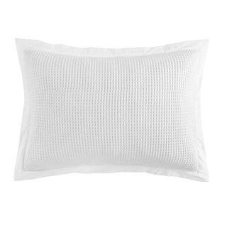 Waffle Weave Cotton Pillow Sham Set White