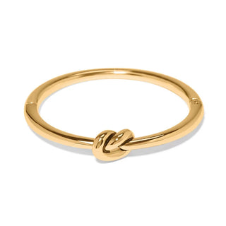 Brighton Interlok Single Knot Hinged Bangle in Gold