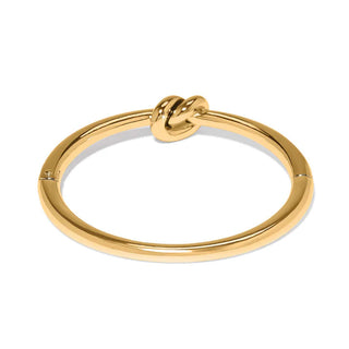 Brighton Interlok Single Knot Hinged Bangle in Gold