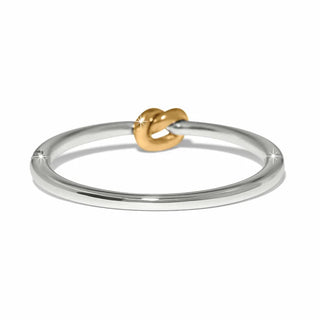 Brighton Interlok Single Knot Two Tone Hinged Bangle