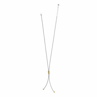 Brighton Interlok Twist Two Tone Lariat Necklace