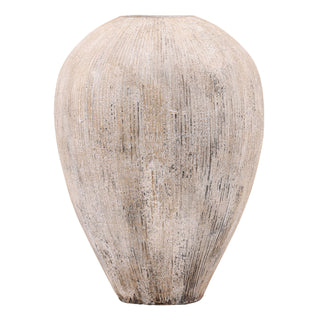 Striped Fiber Cement Pot