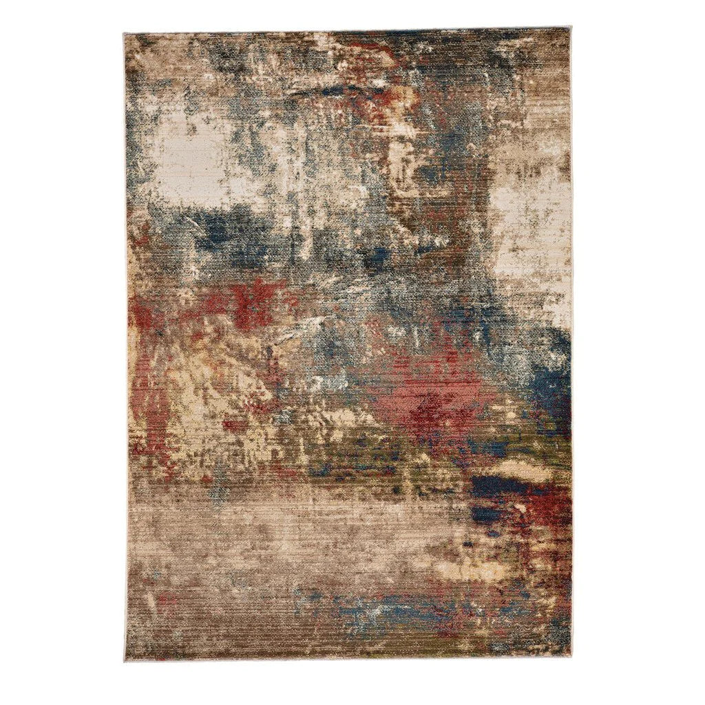Capel Landis Abstract Blue Multi Runner Rug
