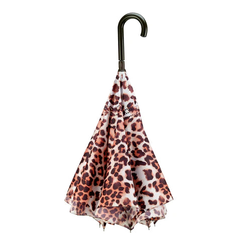 Leopard Print Reversible Umbrella