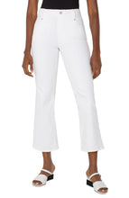 Load image into Gallery viewer, Liverpool Gia Glider Crop Flare with Tulip Back, White
